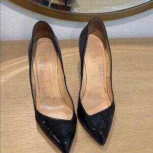 Black christian louboutin Heels red bottoms
